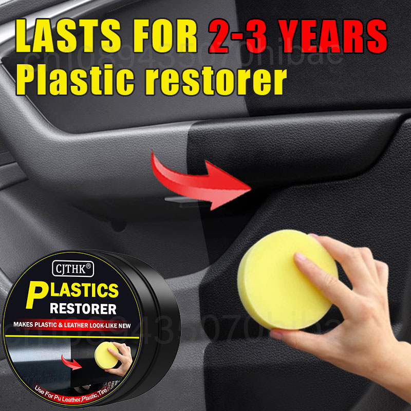 Leather Cleaner Interior - مُجدد البلاستيك للسيارات، يعيد اللمعان الأسود،